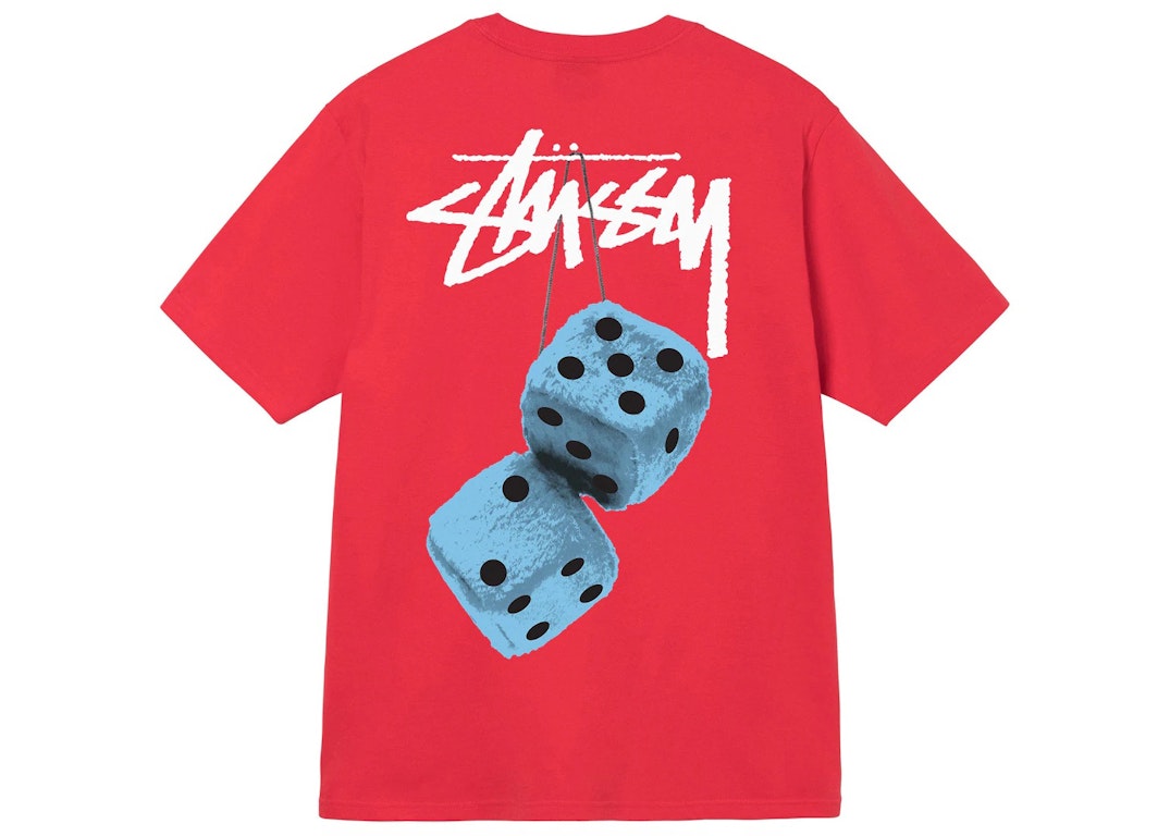 Pre-owned Stussy Fuzzy Dice Tee Red