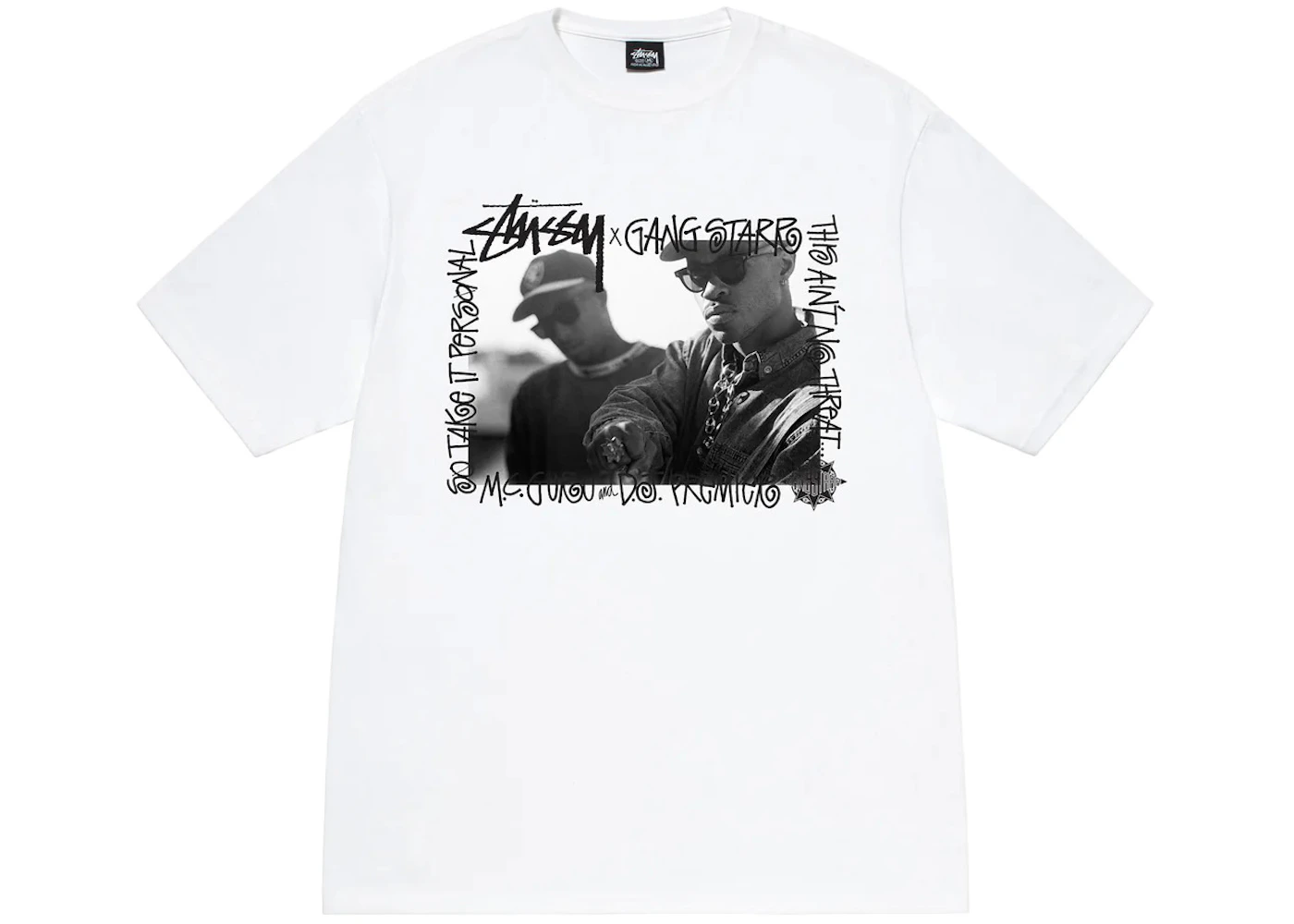 Stussy Gang Starr Take It Personal Tee White - SS23 - GB