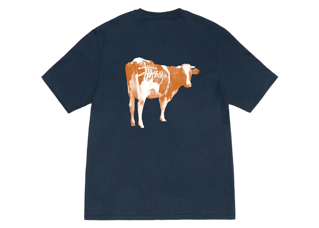 Pre-owned Stussy Grassfed T-shirt Navy