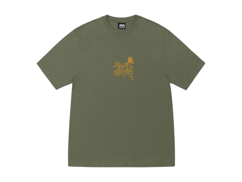 【Stussy】 正規品★ In Bloom T-Shirt Olive ★人気 Stussy In Bloom Tee Olive Men's - SS25 - US