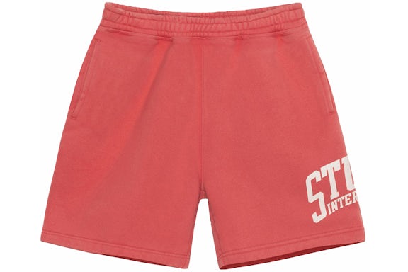 Stussy International Fleece Short Washed Red