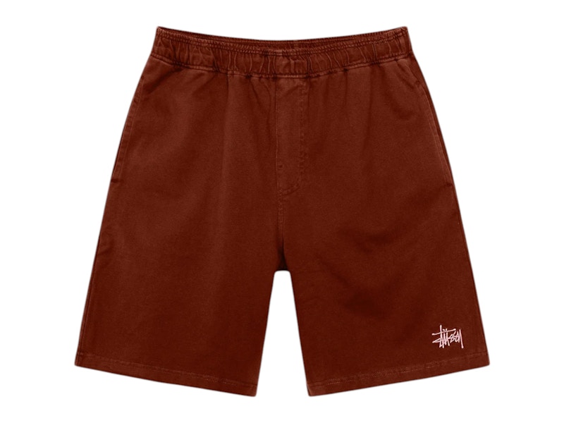 Pre-owned Stussy Men's  Jersey Short In Wine In Burgundy