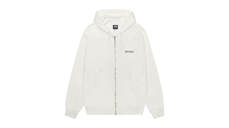 トップス STUSSY JUMBO ZIP HOODIE PIGMENT DYED Stussy Jumbo Pig Dyed Zip Hoodie Natural Men's - SS26 - US