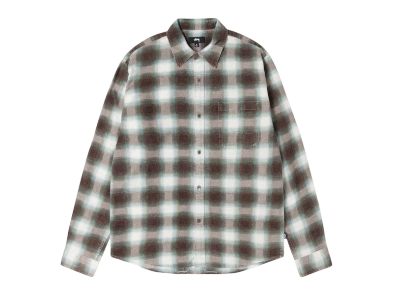 Stussy June Plaid Shirt Bone Men's - FW25 - US