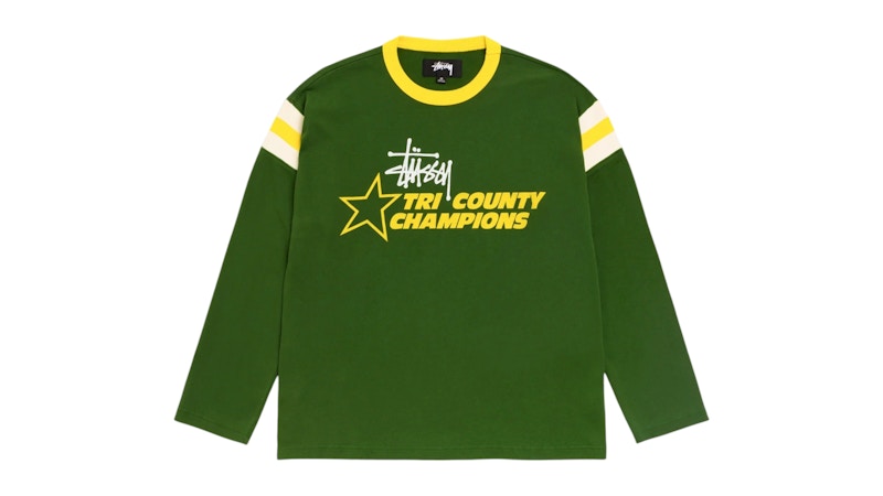 Stussy LS Ringer Tee Green
