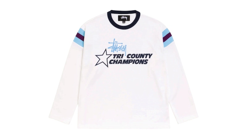 Stussy LS Ringer Tee White