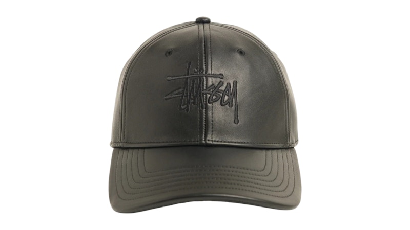 Stussy Leather Basic Cap Black