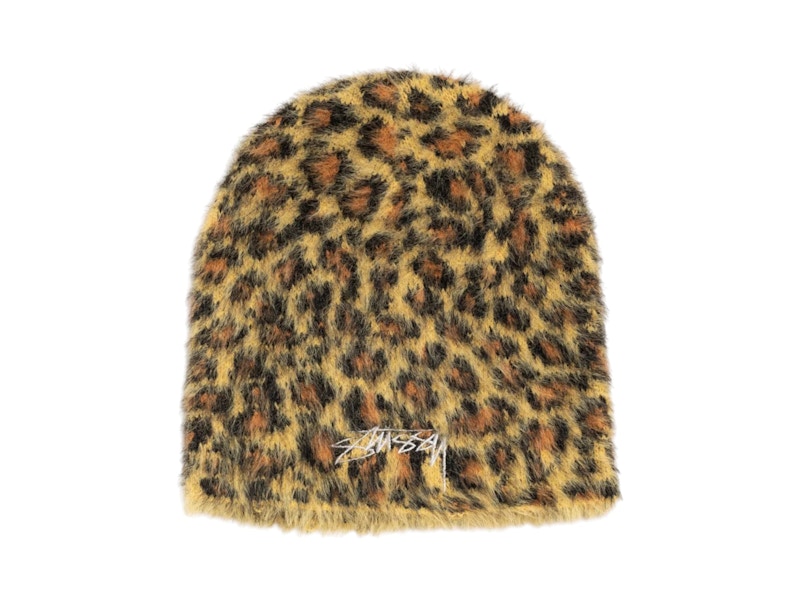 帽子 stussy skull cap leopard Stussy Leopard Skullcap Beanie Brown Men's - US
