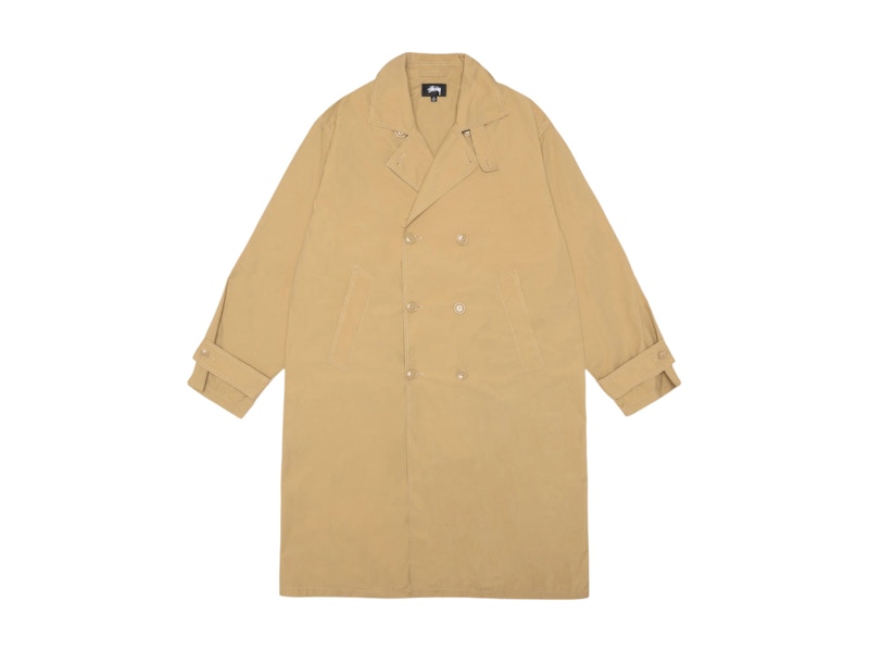Stussy Lightweight Surfman Trench Coat Khaki メンズ - SS25 - JP
