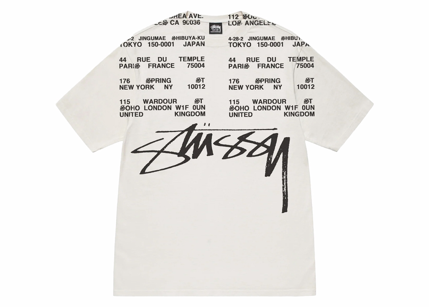Stussy Locations Pigment Dyed T-shirt Natural Men's - SS24 - US
