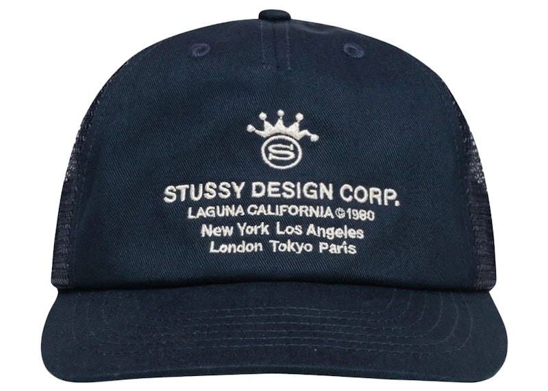 Stussy Low Profile Design Corp Trucker Snapback Navy 남성