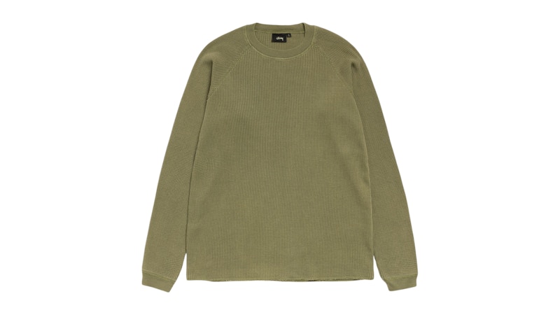 Stussy Mantra Raglan Thermal Olive Men's - FW25 - US