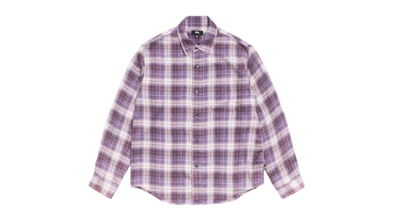 Stussy Matthew Plaid Shirt in Lavender