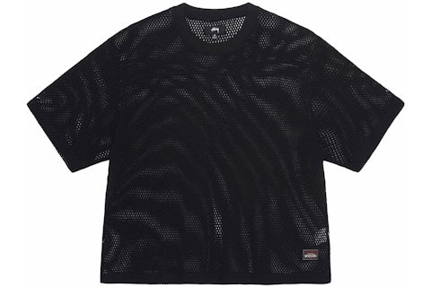 Stussy Mesh Jersey Crew Black Men's SS24 US - Main Image