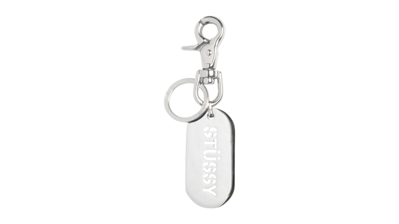 最も 割引 - メンズ Silver Keychain Tag Metal Stussy SS25 JP - 小物