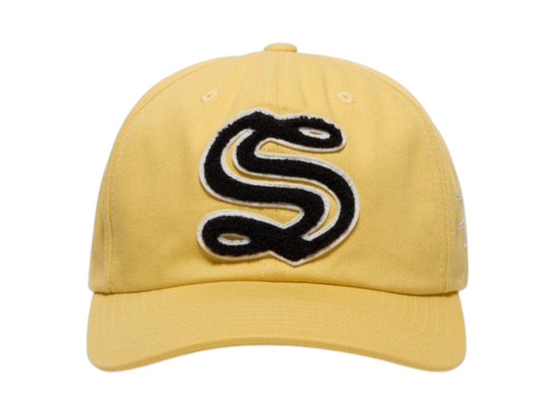 帽子 stussy MID-DEPTH CHENILLE S SNAPBACK Stussy Mid-Depth Chenille S Cap Yellow Men's - US