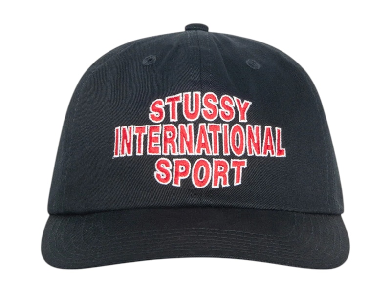 Stussy - BLACK MID-DEPTH INTERNATIONAL SPORT STRAPBACK CAP