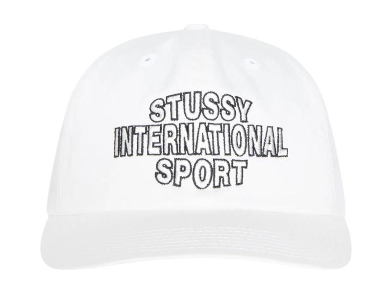 【全商品オープニング価格 特別価格】 Stussy Mid-Depth International Sport Strapback White Men's スケートボード