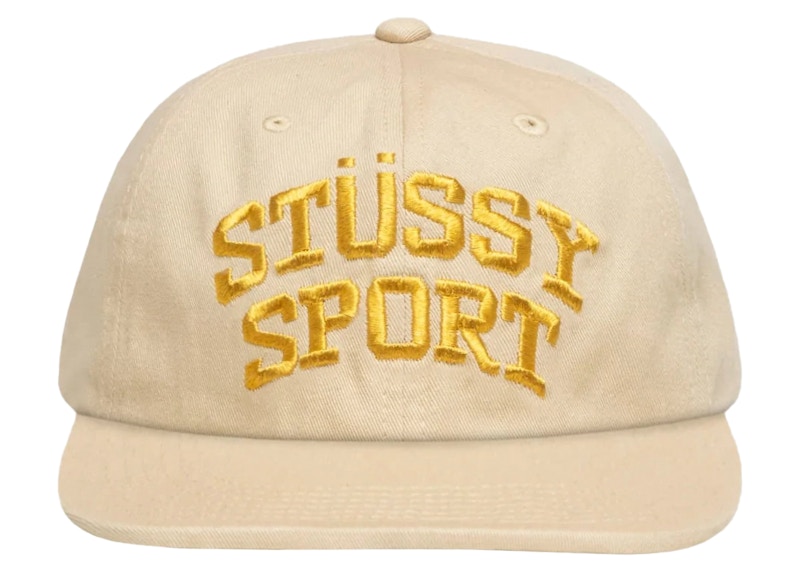 Stussy Mid Depth Sport Snapback Natural/Gold Men's - FW24 - US
