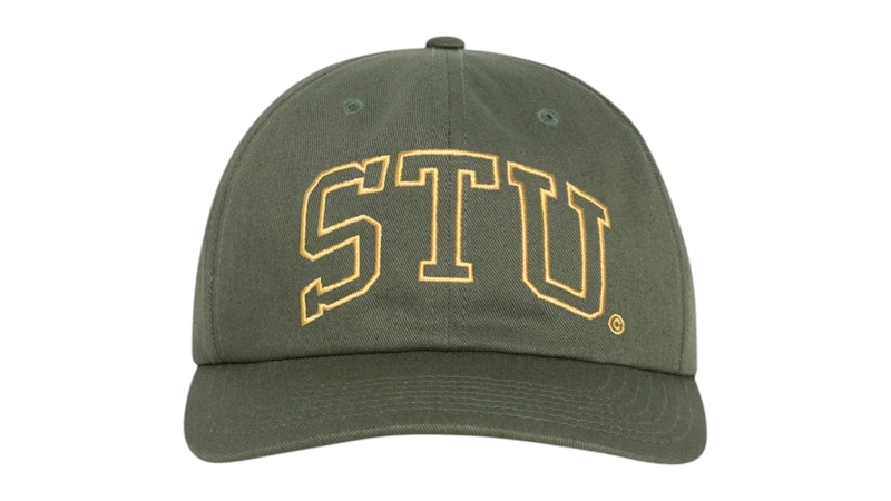 帽子 STUSSY MID DEPTH STU ARCH STRAPBACK CAP Stussy Mid-Depth Stu Arch Strapback Green Men's - SS24 - US