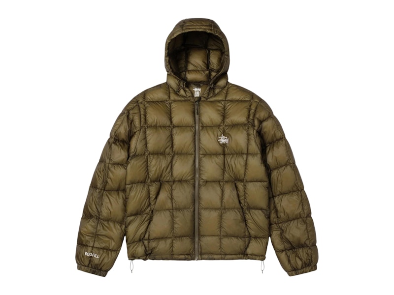 Stussy Midweight Hooded Puffer Olive Men's - FW25 - US