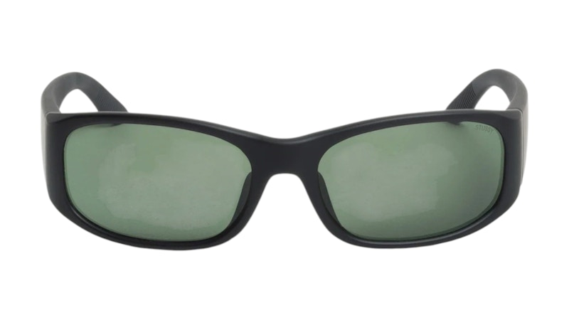 Stussy Mikey Sunglasses Rubber Black/Dark Green Lens Men's - SS26 - GB