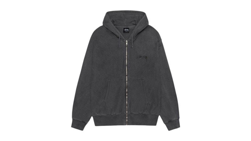 Stussy Modern Age Pig Dyed Zip Hoodie Black Men's - SS26 - US