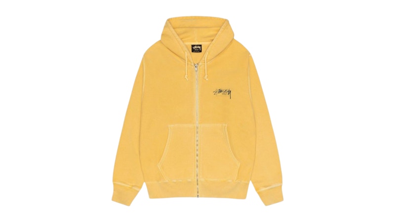Stussy Modern Age Pig Dyed Zip Hoodie Yellow Men's - SS26 - US