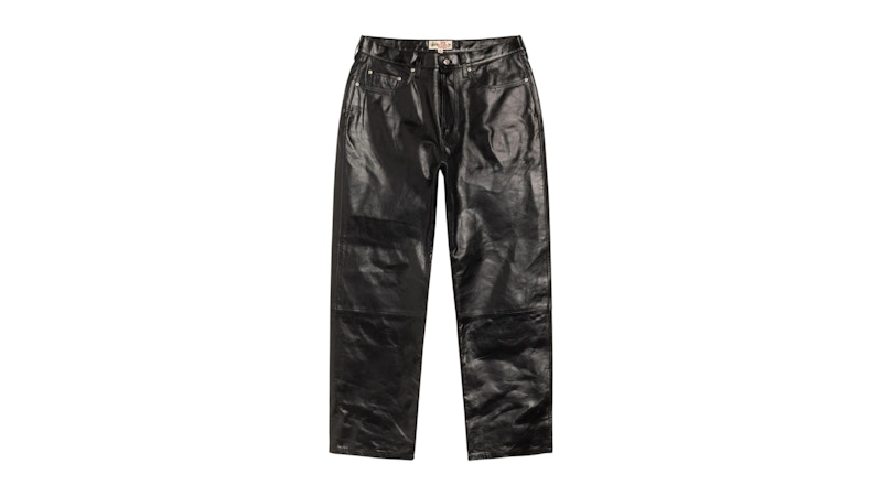 Men's Stussy New Classic Leather Pant in Black