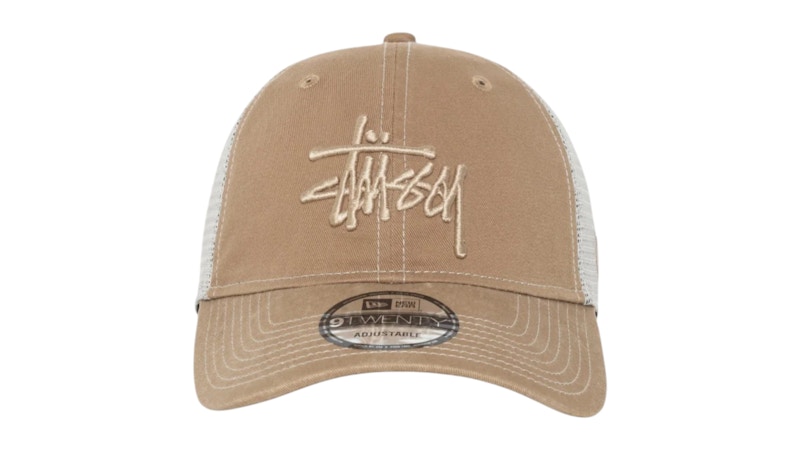 Stussy New Era 9Twenty Tonal Basic Trucker Cap Khaki Men's
