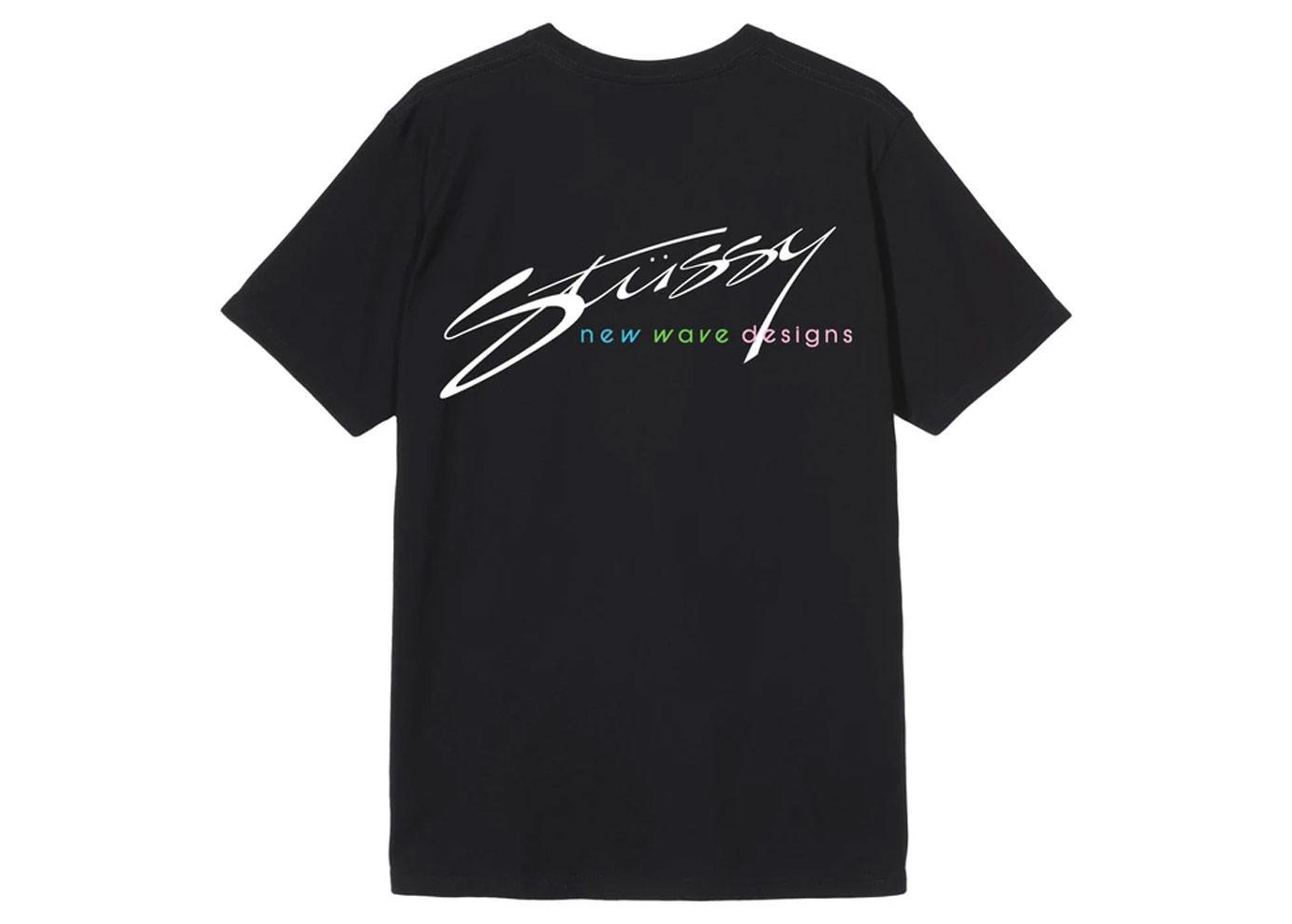 Stussy New Wave Designs Tee Black Men's - SS21 - US