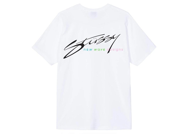 Stussy New Wave Designs Tee White Men's - SS21 - US