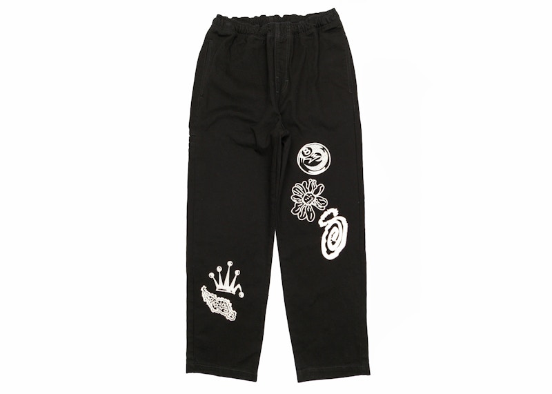 Stussy Noma Icon Beach Pant Washed Black Men's - US