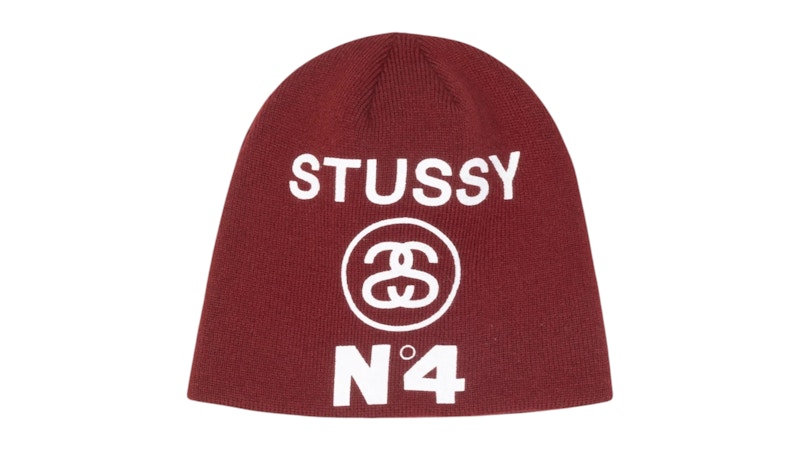 stussy SKULLCAP NUMBER 4 マルーン　maroon Stüssy: Men's Skullcap Number 4 (Maroon) | DSMNY E-SHOP