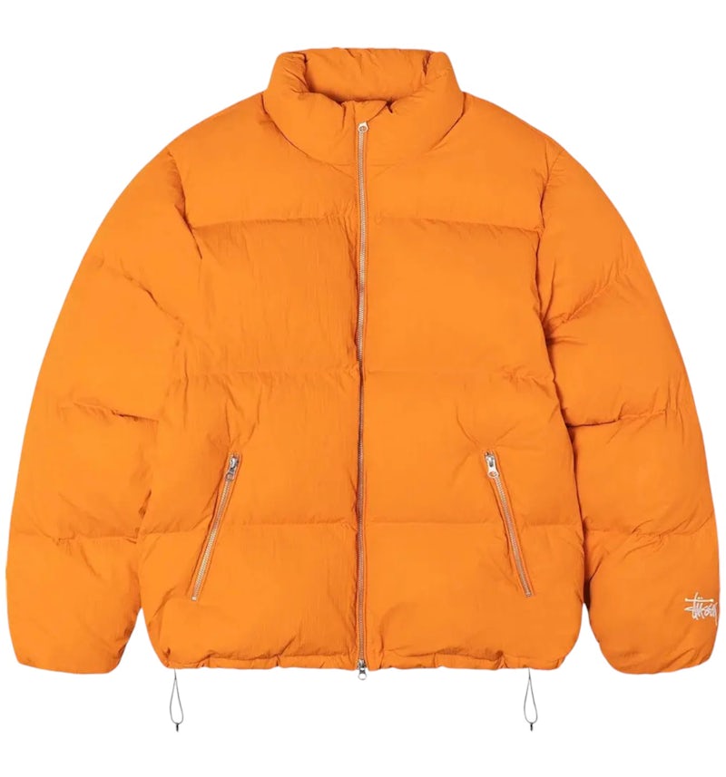 Stussy Nylon Down Puffer Jacket Orange Men's FW24 US