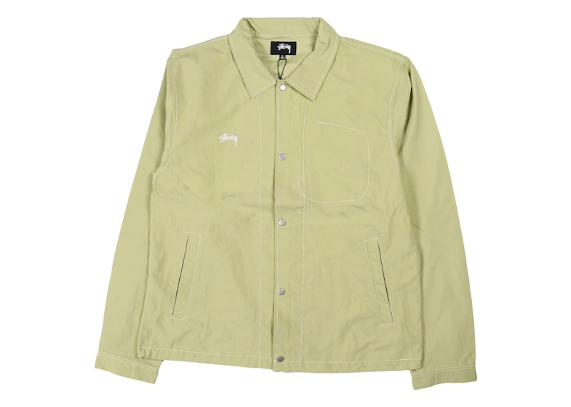 Stussy Nylon Folsom Jacket Faded Lime Men 