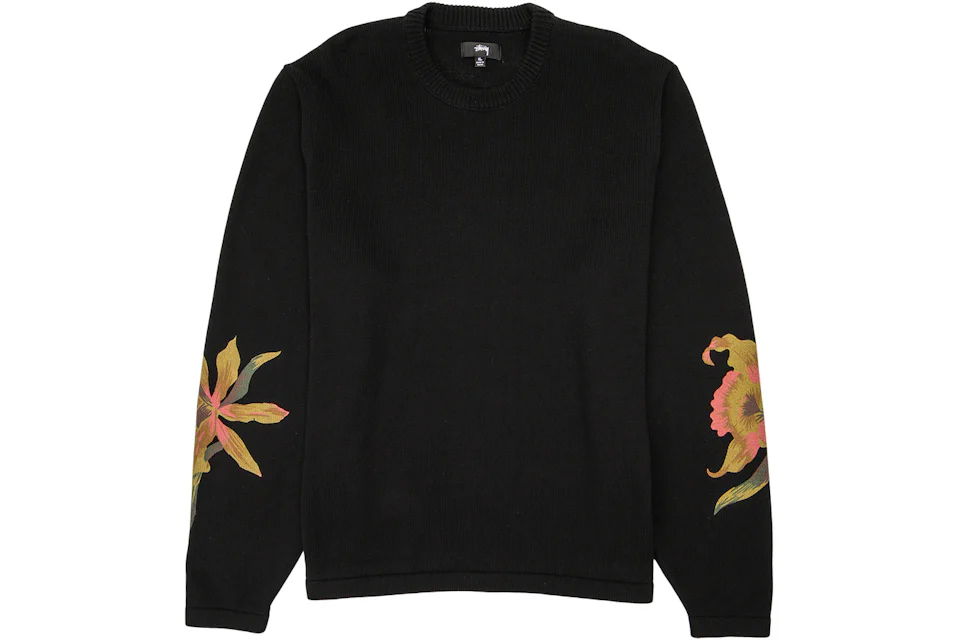 Stussy Orchid Knit Sweater Black Men's - SS22 - US
