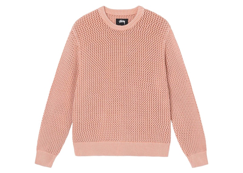 Stussy Pigment Dyed Loose Gauge Sweater Peach Men's - US