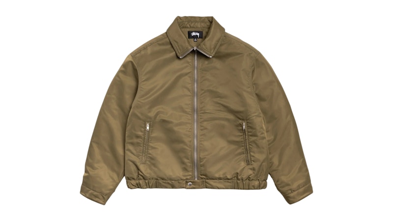 Stussy Pile Lined Zip Jacket Olive Men's - FW25 - US