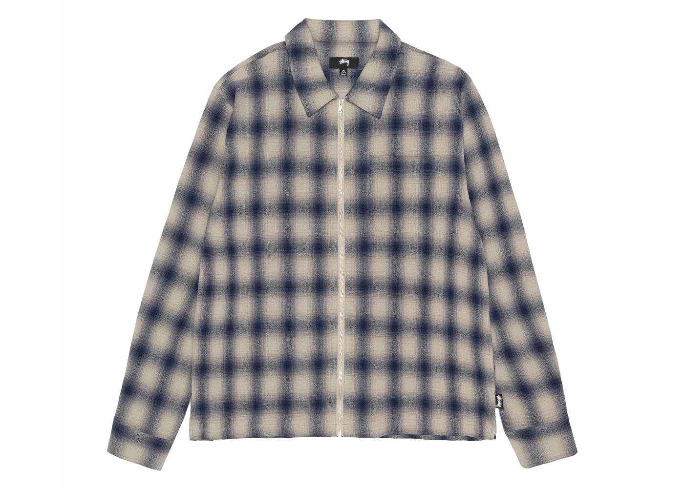 Stussy Plaid Twisted Yarn Zip Shirt Natural メンズ - SS24 - JP