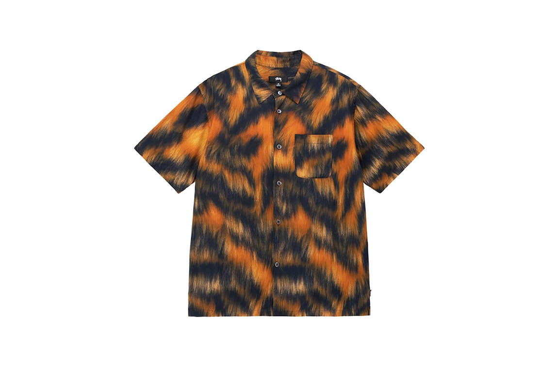 Pre-owned Stussy Printed Fur Shirt Tiger