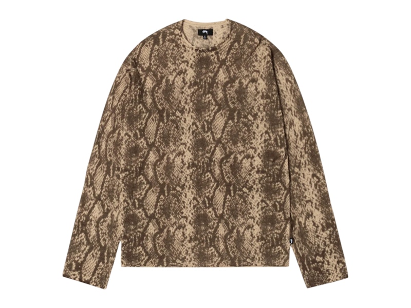 Stussy Python Knit Crew Khaki