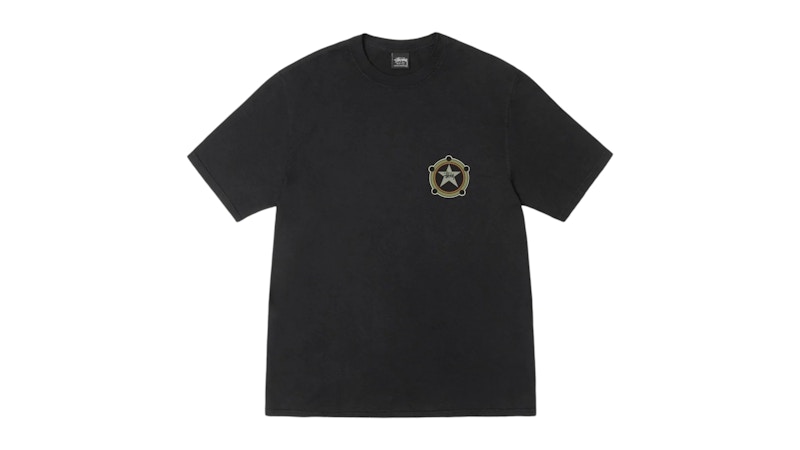 【STUSSY】25ss RANGER TEE PIGMENT DYED Stussy Ranger Pigment Dyed Tee Black Men's - SS25 - US