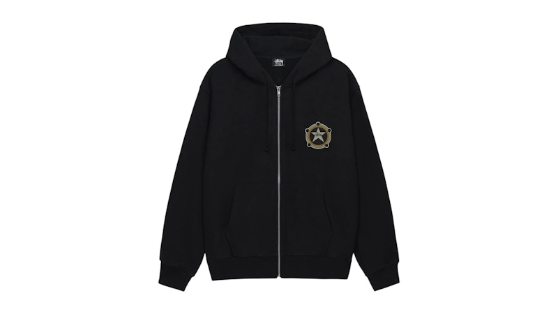 [STUSSY]★25SS★韓国人気★RANGER ZIP HOODIE Stussy Ranger Zip Hoodie Black Men's - SS25 - GB