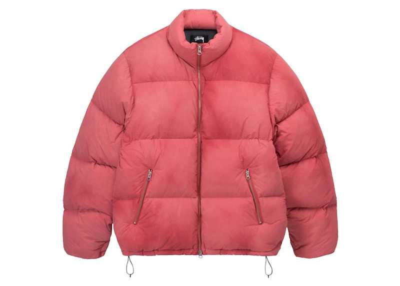 Stussy Recycled Nylon Down Puffer Jacket Faded Red Men's - US