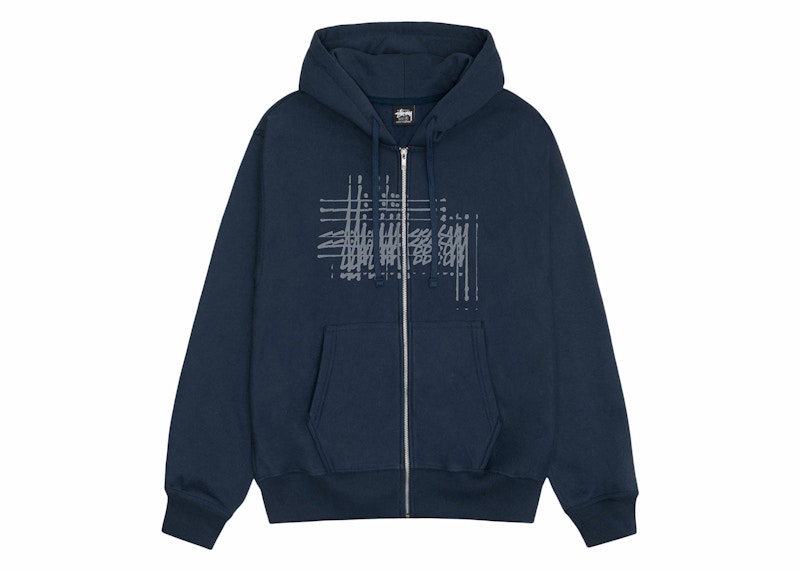 Stussy Flipped Zip Hoodie Black Men's - US