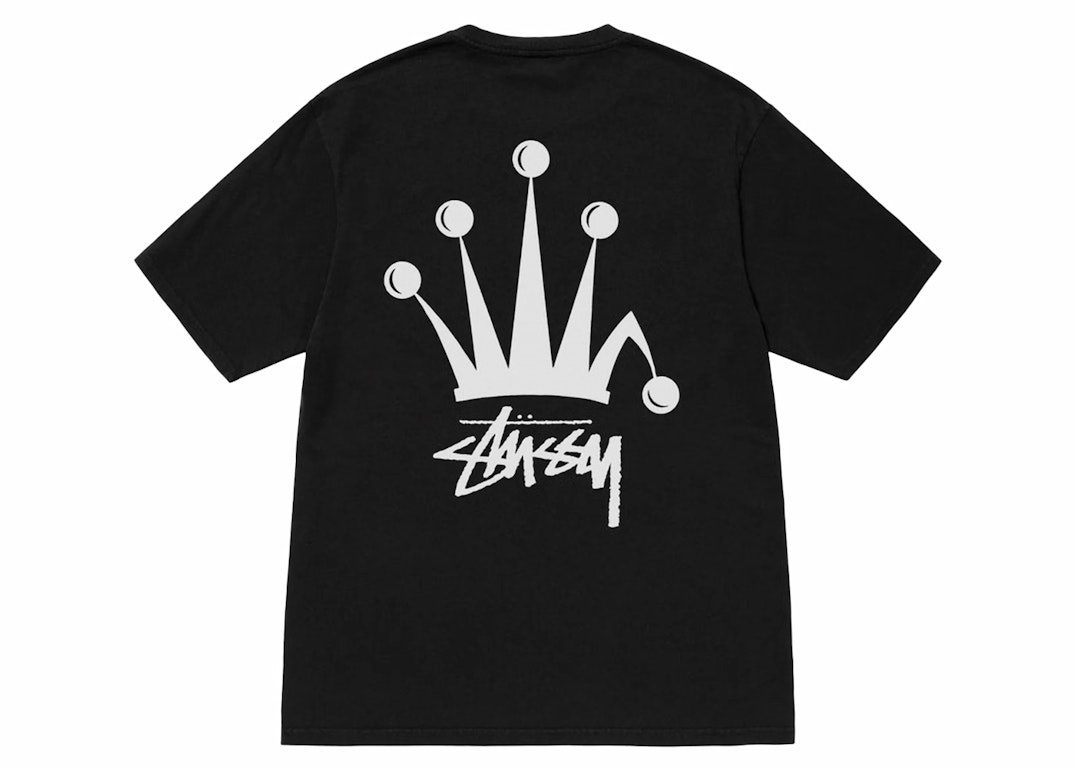 Pre-owned Stussy Regal Crown Pigment Dyed T-shirt Black