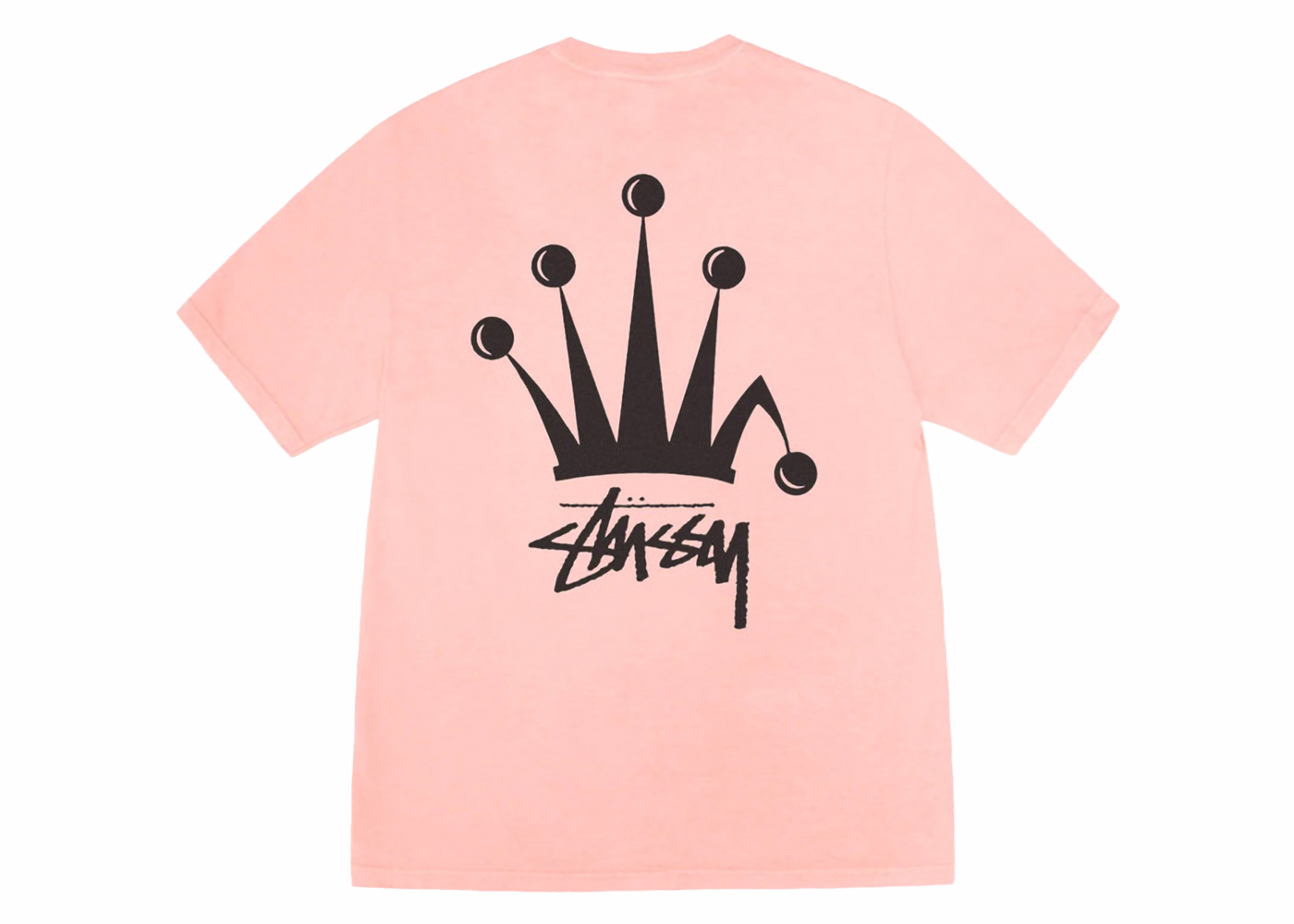 Stussy Regal Crown Pigment Dyed T-shirt Coral