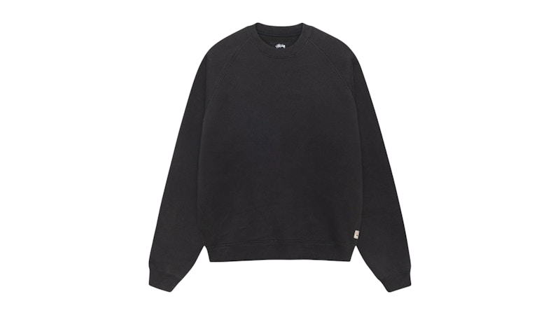 『Stussy』Stu Relaxed Crew★Black★25SS★ Stussy Stu Relaxed Crew Black Men's - SS25 - US