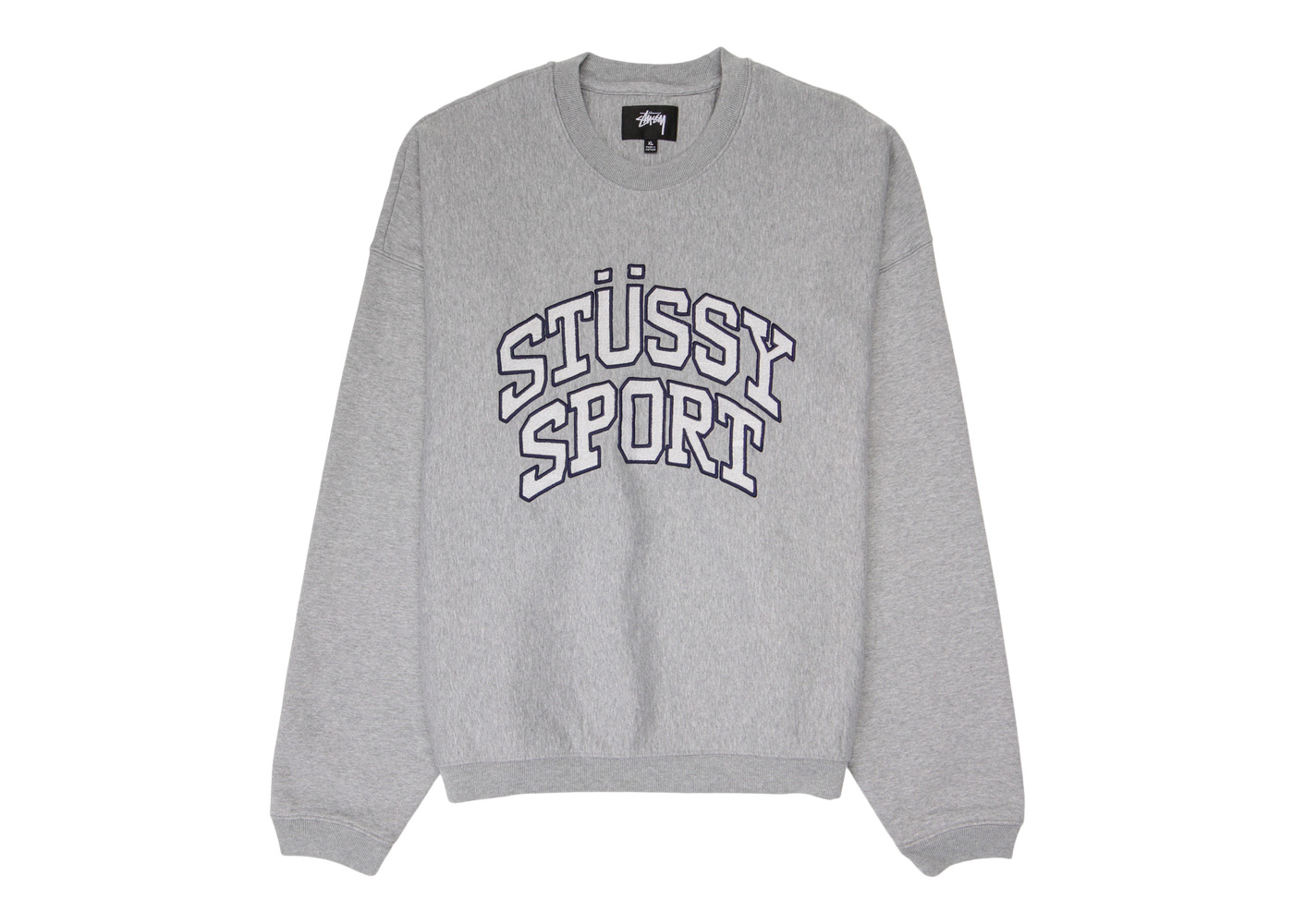 Stussy Relaxed Oversized Stussy Sport Graphic Crew Grey Heather